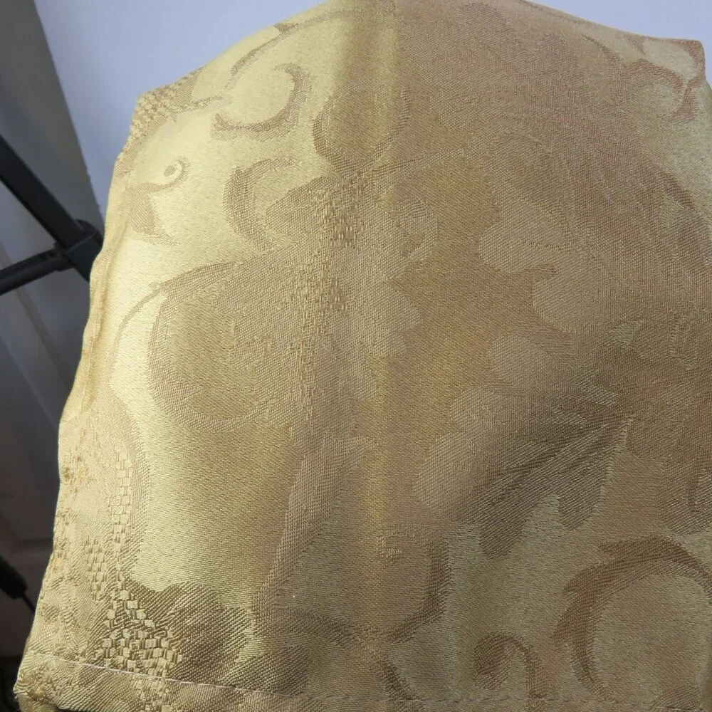 Vintage Gold Jacquard Fabric(4) Dinner Napkins 16.5x16.5